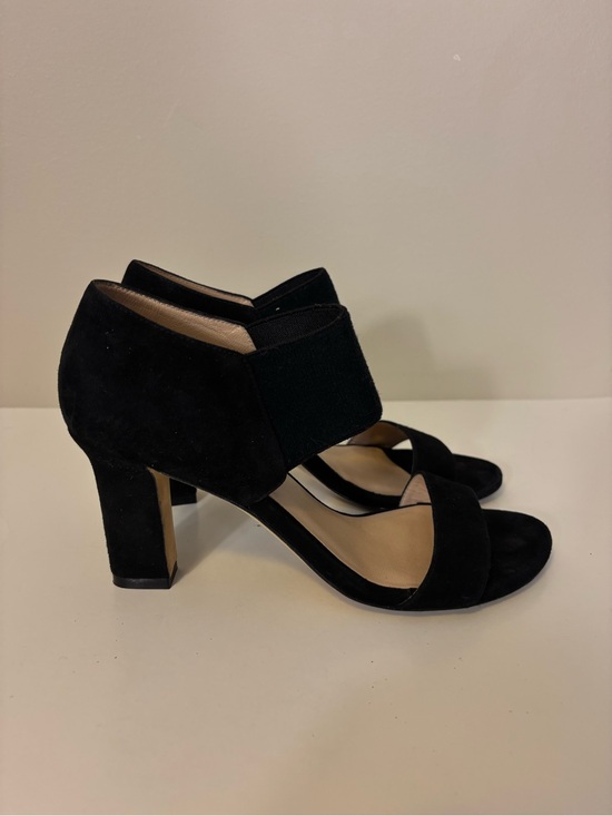 Stuart Weitzman Shoes - Stuart Weitzman Black Suede Mid Block Heel Sandals Women’s 6